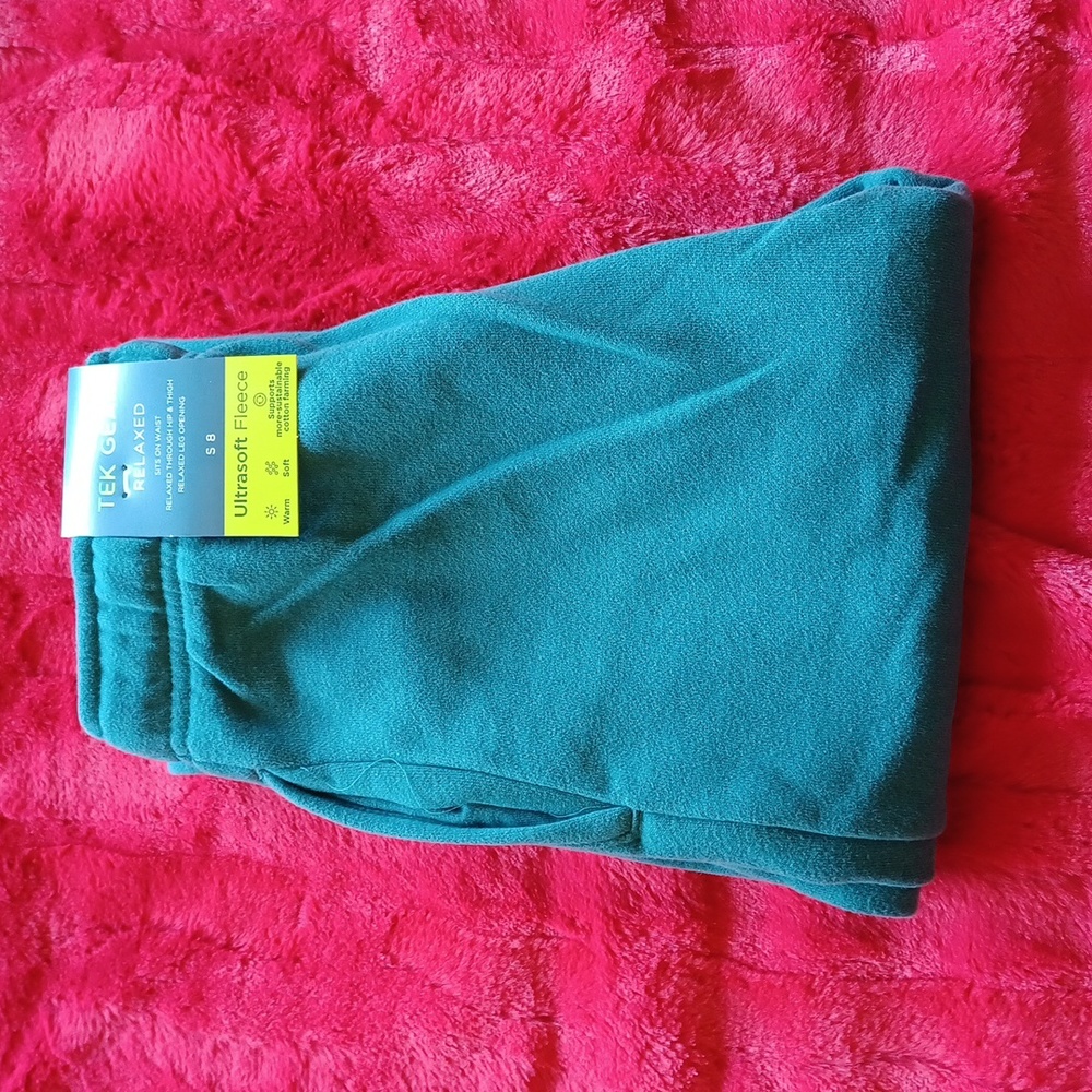 Tek Gear Ultrasoft Fleece Relaxed Sweatpants Teal Green Boys Size S 8